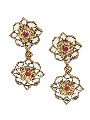 Traditonal Choker Necklace Set with Earrings (White)