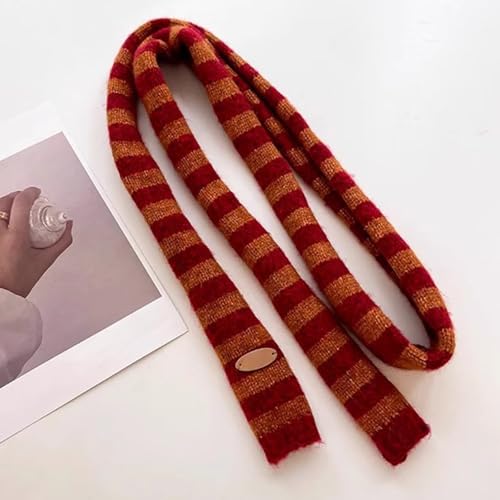 Women Striped Scarf Knit Belt For Casual Wear Party Photo Props Date 2000s Clothing Accessories4