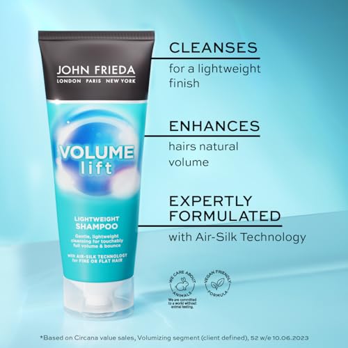 John Frieda Volume Lift Lightweight Shampoo 250 Ml, Shampoo Flat, Fine Hair, Bouncy Hair Shampoo - Image 4