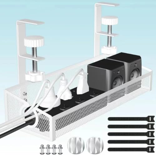Organizador y Bandeja para Gestión de Cables bajo escritorio miniatura 5