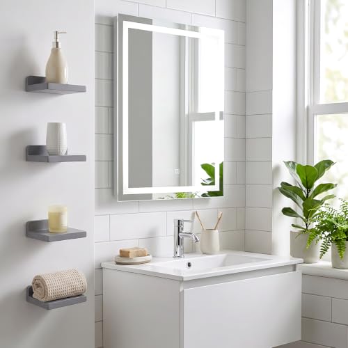 Image of Fixwal Small Floating Shelves for Wall Decor (Grey, Set of 4, 5Inch)