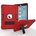 iPad Mini Case, Mini 2 Case, Mini 3 Case, Rugged Kickstand Series - Shockproof Heavy Duty Hybrid Three Layer Armor Defender Kids Child Proof Case Cover for iPad Mini 1/2/3 - Red