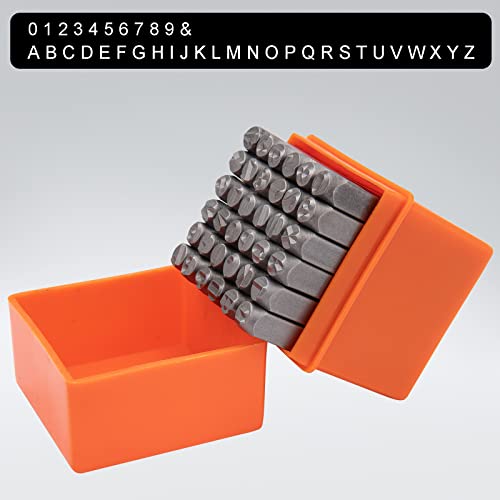 Leimo Kparts 3285-STEEL METAL STAMPING TOOL SET Metal Letter Punch Set 1/4 (6Mm),36Pc Steel Number And Letter Stamp Set,Stamping Tool Set Kit thumb #4