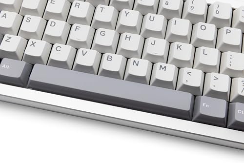Image of KEEBMONKEY WOBKEY Zen 65 65% Quick Release Wireless Mechanical Keyboard with RGB, CNC Aluminum Case, Hot-Swappable, VIA Support, BT /2.4G /USB-C Gaming Keyboard for Mac /Windows (Lite Silver)