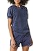 Goodthreads Women's Heritage Fleece Blouson Short-Sleeve Shirt, Washed Navy, XX-Large