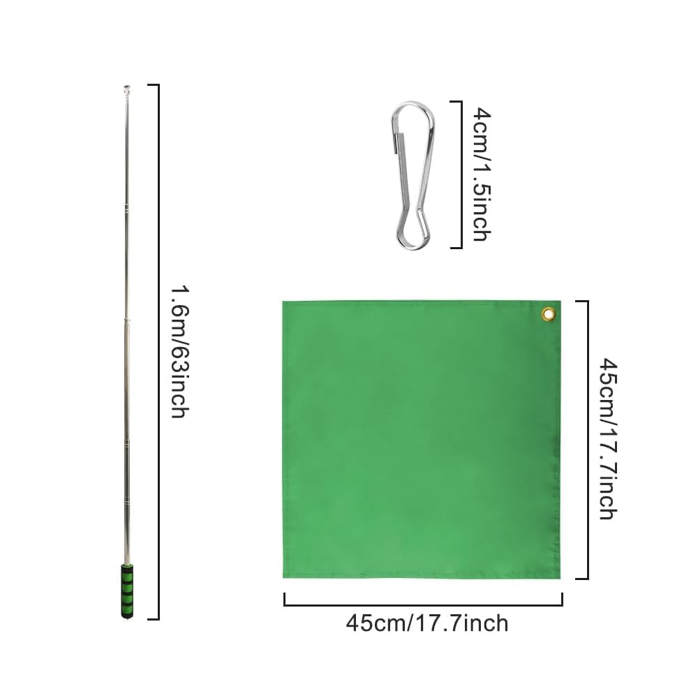 5 Pezzi Bandiere per addestramento Cavalli con Asta telescopica da 63 Pollici Bandiera Portatile con Clip per addestramento Cavalli Rodeo