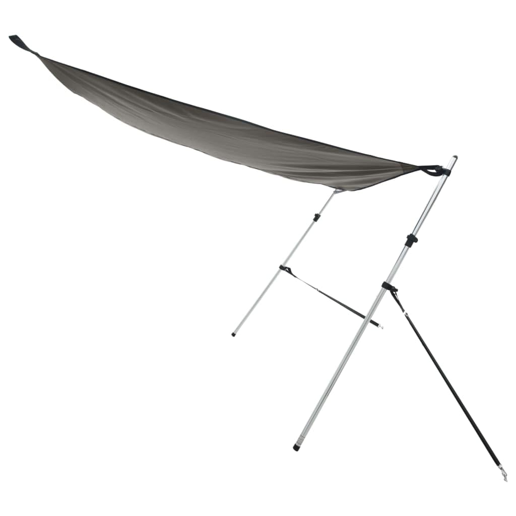 Estensione per ombreggiatura T-Top Antracite, 170 x 208 cm, poliestere impermeabile con rivestimento in poliuretano, per barca da pesca, bimini top