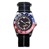 FTEOXLC Orologio da uomo automatico in titanio 42 mm GMT con movimento NH34 zaffiro cristallo resistente all'acqua orologio sportivo, V 1, Orologio sportivo / subacqueo Gmt