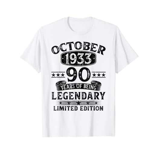 Regalo 90 Años Cumpleaños Hombre Hecho En Octubre 1933 Camiseta