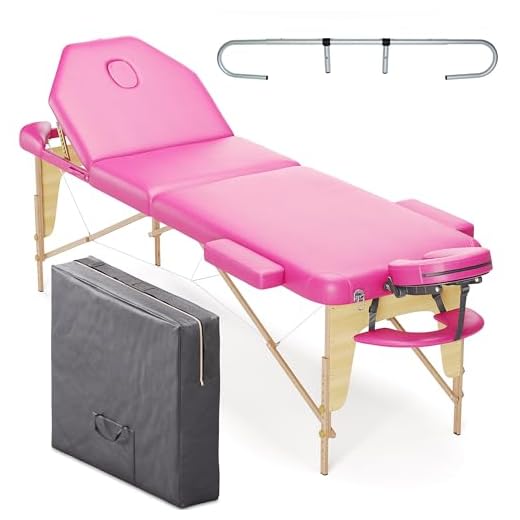 Lurrose Einweg- Spannbettlaken Vlieslaken Auflage Spannbezug für Spa Massageliegen Behandlungsliegen Therapie Kosmetikliegen 80X180cm 20 Stück Rosa 3 Beltom Mobile Massagetisch Massageliege Massagebank 3 zonen rosa klappbar + Rollenhalter