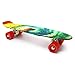 Skateboards Complets, Mini Planches à roulettes rétro 22 Pouces Cruiser Board avec Roues PU à Rebond élevé pour débutants ou Professionnels Garçons Filles Couleurs Multiples