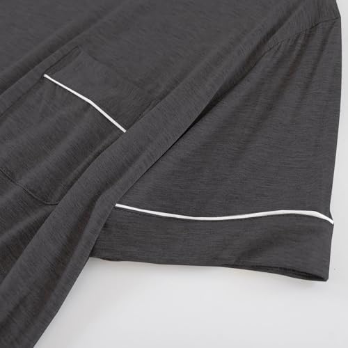 Mens Modal Cotton Lounge T-Shirt Short Sleeve Soft Lightweight Pajama Tops Round Neck Tee Top Loungewear4