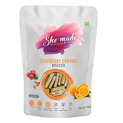 See full amazon price history chart for She Made Foods Biscotti Cookies - Cranberry Orange Flavour, Fibre Dense & Gluten-Free Biscuit, Baked, Crunchy & Tasty Gourmet Snacks, Light & Healthy Nibbles (150 grams) She Made Foods Biscotti Cookies - Cranberry Orange Flavour, Fibre Dense & Gluten-Free Biscuit, Baked, Crunchy & Tasty Gourmet Snacks, Light & Healthy Nibbles (150 grams) (B08W2DK5JY) Amazon Price History, Amazon Price Tracker