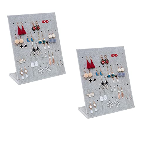 Loopunk Ohrring Halter, Set mit 2 Ohrring Aufbewahrung,Samt L-Förmiger...