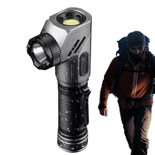 Lampe torche magnétique rotative 90° portable pour camping et garage