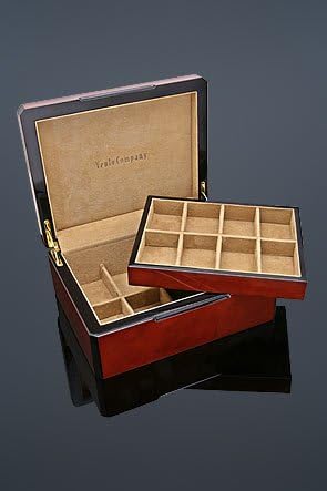 Triple Burlwood Sixteen Holder Cufflink Case