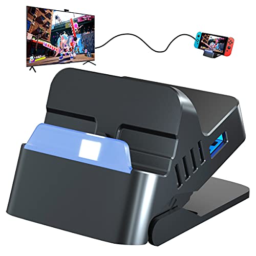 Switch Dock for Nintendo Switch Docking Station Comaptibel Switch and Lite. Replacement Nintendo Switch Base Dock Set for Switch Charging Dock Portable Switch Type-C Switch HDMI Adapter 1080P Output