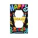 'Happy Birthday' duży tort ściana płyta osłona dekoracyjna pojedynczy duplex gniazdo elektryczne plastikowa płyta ścienna dekoracja płyta czołowa 10 x 7 cm