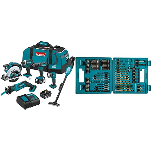 Makita Xt614Sx1 18V Lxt® Lithium-Ion Cordless 6-Pc. Combo Kit (3.0Ah) & B-49373 75 Pc Metric Drill And Screw Bit Set #TOP20