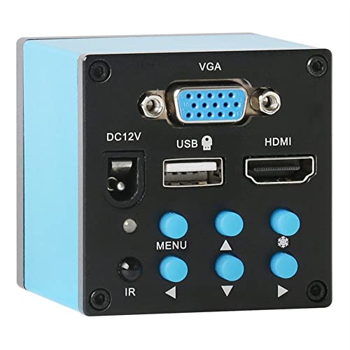 ラボ用顕微鏡アクセサリー 1080P HDMI VGA デジタル ビデオ 顕微鏡 カメラ 1X-130X ズーム C マウント レンズ インダストリー 電話 CPU PCB 検出 電子拡大鏡(U Disk Save Camera)