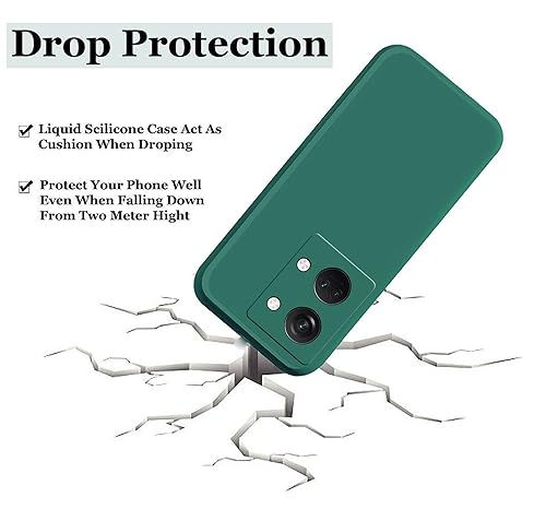 Image of A rtistque Liquid Silicone Matte Shockproof Flexible with Camera Protection Soft Back Cover Case for Oneplus Nord 3 - Green