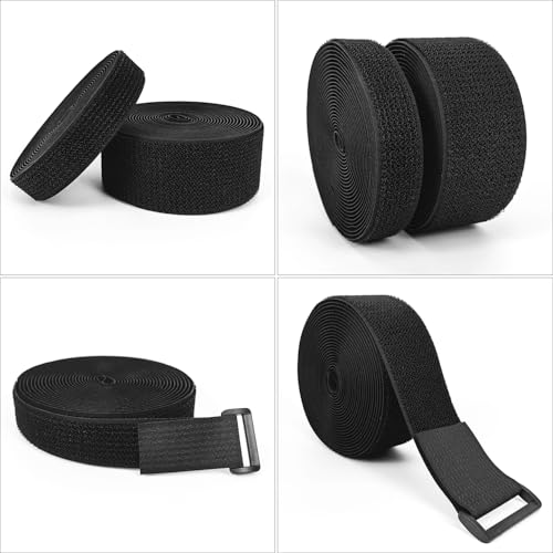 Hook and Loop Straps, 2'' x 16', Fastening Cinch Straps with 15 Buckles, Cut to Length, Heavy Duty, Reusable Cable Straps, Cord Straps, 16 Feet Long Cord Strap for Storage and Organization by Matenf - Image 6