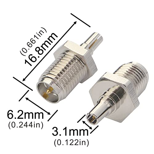 Adaptador RP-SMA a CRC9 Coaxial 2 piezas miniatura 5