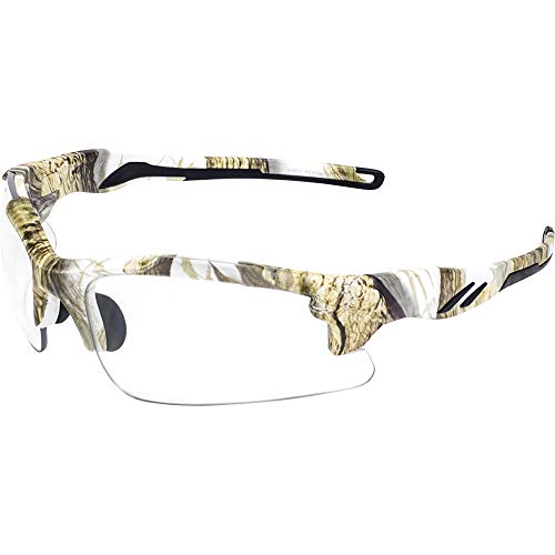 Global Vision Eyewear Metro WHT CAMO CL Metro Safety Glasses, Clear Lens, Frame, White Camo
