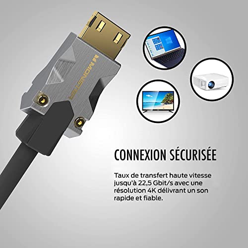 Monster M1000 UHD 4K cable HDMI con blindaje premium de 5M 5
