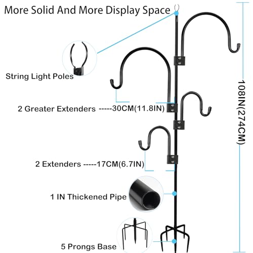 ADTSADDTO Garden Shepherd Hook … - Afbeelding 3