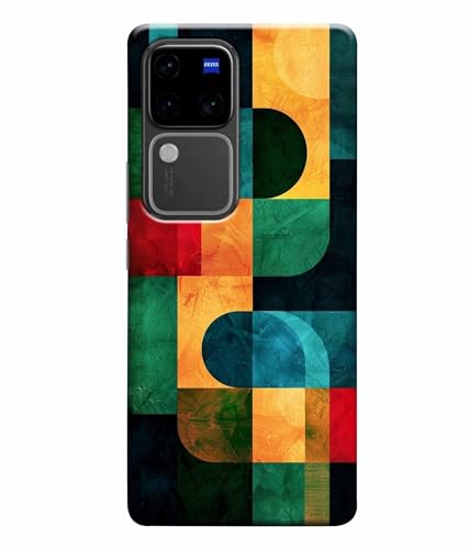Image of Pattern Colorful Printed Hard Back Case Cover & Compatible for Vivo V30 Pro 5G | V2319 (Multicolor) - D1812