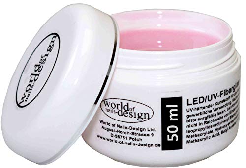 LED/UV-Fiberglas Gel dickviskose milchig rosa 1 Phasengel, Aufbaugel (50 ml (1er Pack)) Cover