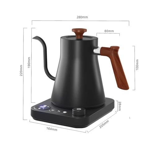 Tetera eléctrica ERICAT 0.9L control temperatura negra miniatura 5