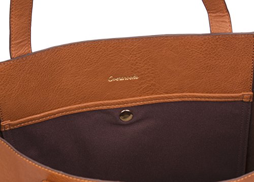 Large Vegan Leather Tote - Womens Slouchy Shoulder Bag with Open Top4