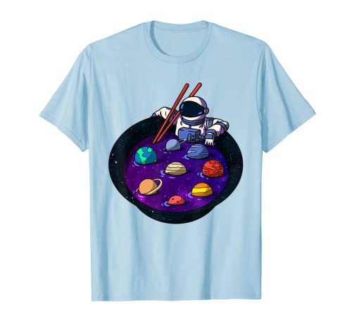 Celestial Aesthetic Astronaute Cosmic Galaxy Planètes Ramen T-Shirt