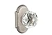 EMTEK #8 Rosette Passage Set with Diamond Crystal Knob - Available in 10 Finishes - 8108CKUS15A - Pewter (US15A)