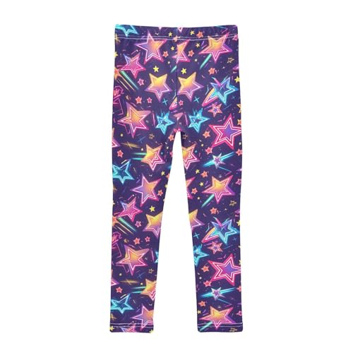 Stars Neon Colorful Fashion Kids Baby Girls Cotton Pants Fashion Full Length Lounge Pants Gym2