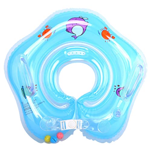 Baby Swimming Float Ring,Newborn Infant Child Neck Ring Swimming Pool Products,Baby Water Float Suitable for Newborn Baby Kid Age of 6-36 Months (Blue)