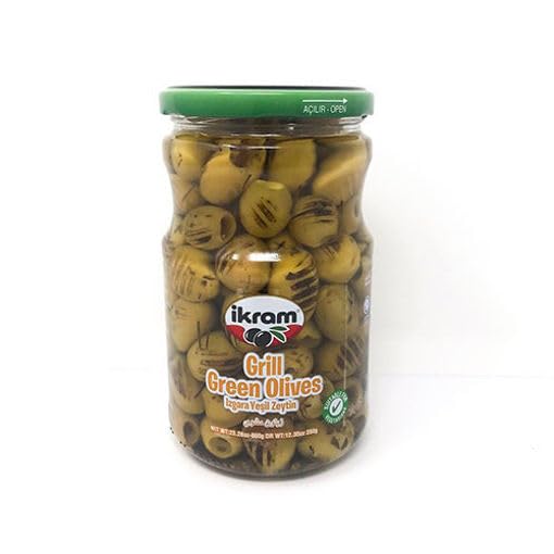 IKRAM Grilled Green Olives 660g /Turkish olives