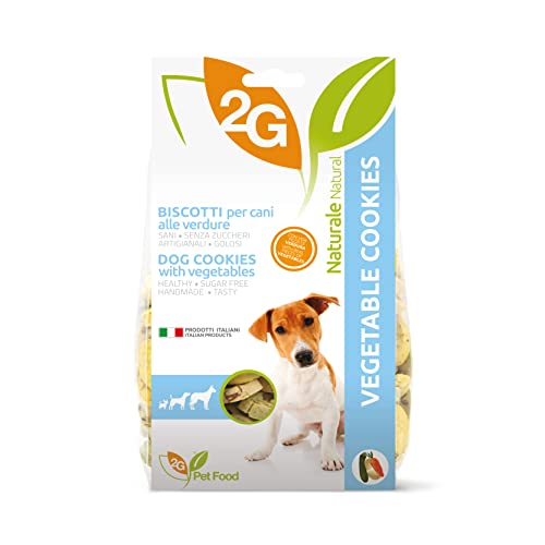 2G Pet Food Vegetable Cookies Biscotti per Cani alle verdure Snack Naturale e Salutare Made in Italy con tris di verdure Croccanti e Genuini Perfetti per Tutte le Taglie e Età