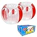 ZHUYNXIR 2 PC Sumo Balls for Kids, Bumper Bounce Ball, Inflatable Sumo Toys, Lawn Game Ball for Kid Outdoor Team Gaming Play for 3-12 Ages (36 inch,red+red)