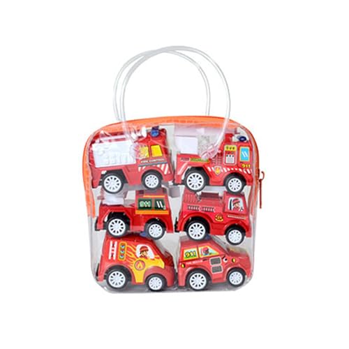 6 個のプッシュアンドゴー車両セット 男の子と女の子用 ランダムモデル 頑丈な構造 家庭や就学前の使用に最適 想像力豊かな遊びの車のおもちゃ