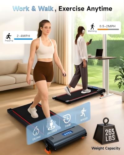 Image of NeoSilent Walking Pad with Incline Under Desk Treadmill 4 Level 9% and BLDC Core, Extra-Large Belt, App and Remote Control, Compact Mini Treadmills for Home Office Portable for Small Space