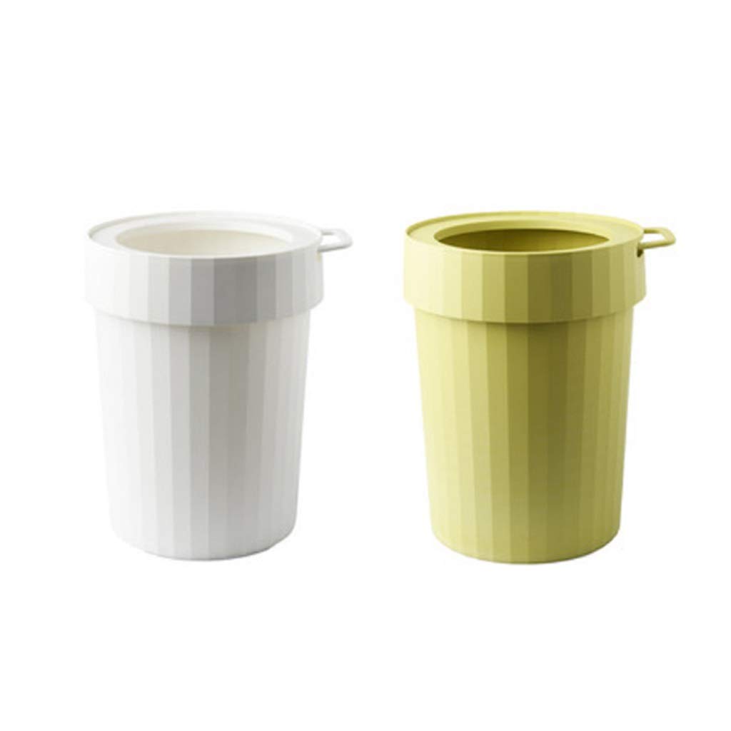 Bins Plastic Trash Can Wastebasket Garbage Container Bin with Handles for Bathroom Kitchen Home Office Dorm Kids Room