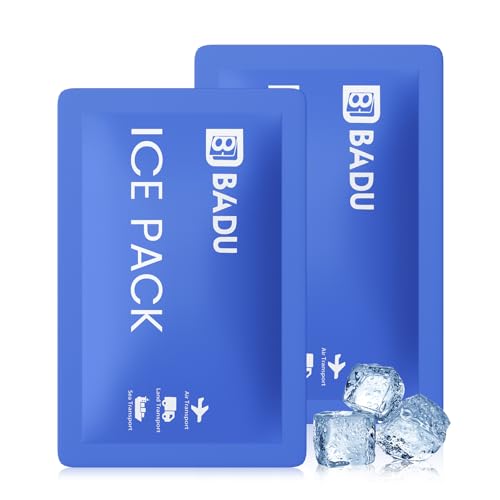 TSA Approved Ice Packs for Travel Pack of 2 (190g Each) Reusable Large Ice Packs Suitable for Most Insulin Cooler Travel Cases Retention for 8-24 Hours