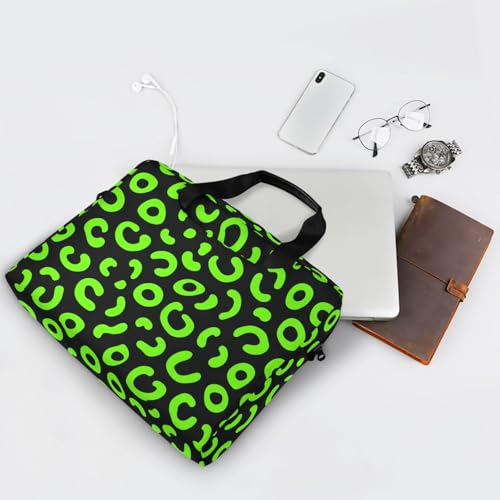 Bolso Maletín para Laptop 15.6 pulgadas Leopardo Verde Neón miniatura 7