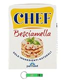 Parmalat Chef Besciamella, Klassische Bechamelsauce, 48 x 200 ml, Mit Natürlichen Zutaten + Beni Culinari Kostenloser Schlüsselanhänger