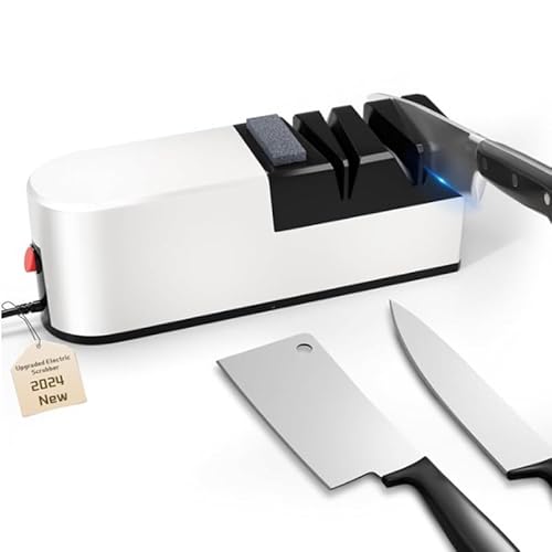 Electric Knife Sharpener, 5 in 1 Knife Sharpening System with Straight Blade