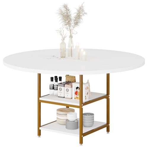 Tribesigns �_�C�j���O�e�[�u�� 4�l�p ��120cm �z���C�g �P�i �_�C�j���O�e�[�u�� �� �~�` ���[�I�t�� ���r���O�e�[�u�� �������