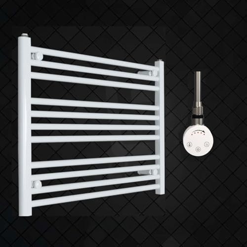 Radiador Toallero Eléctrico Blanco 80x60 cm con Termostato 300W